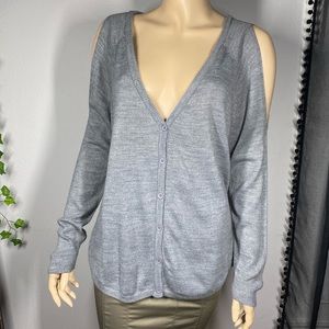 Forever 21 Cold Shoulder V-neck Cardigan